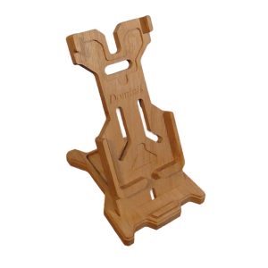 Telefonhalter aus Holz, Eiche  (Text eingraviert)