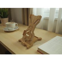 Tölgyfa telefontartó x mintás gravírozott