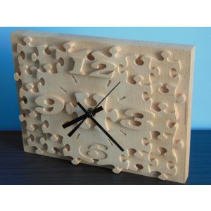 Puzzle mintás Bükkfa óra