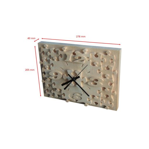 Puzzle mintás Bükkfa óra